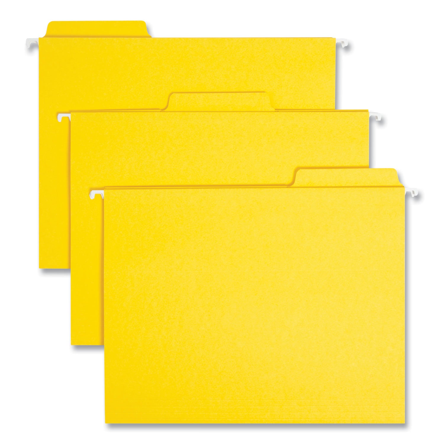 Smead FasTab Hanging Folders, Letter Size, 1/3-Cut Tabs, Yellow, 20/Box (64097)