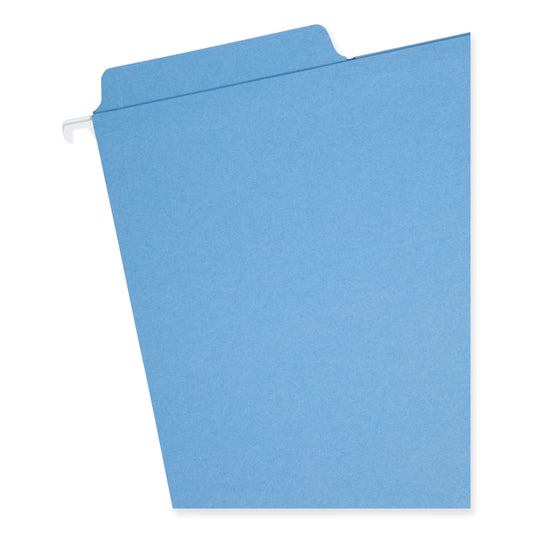 Smead FasTab Hanging Folders, Letter Size, 1/3-Cut Tabs, Blue, 20/Box (64099)