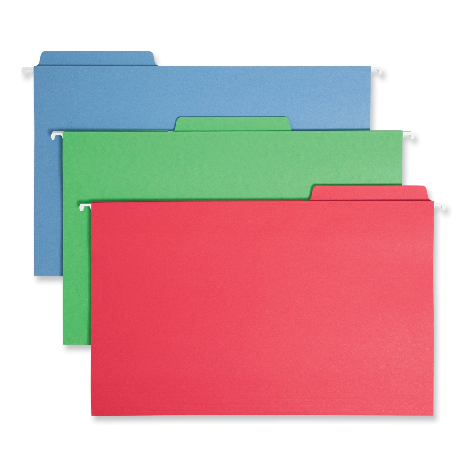 Smead FasTab Hanging Folders, Legal Size, 1/3-Cut Tabs, Assorted Colors, 18/Box (64153)