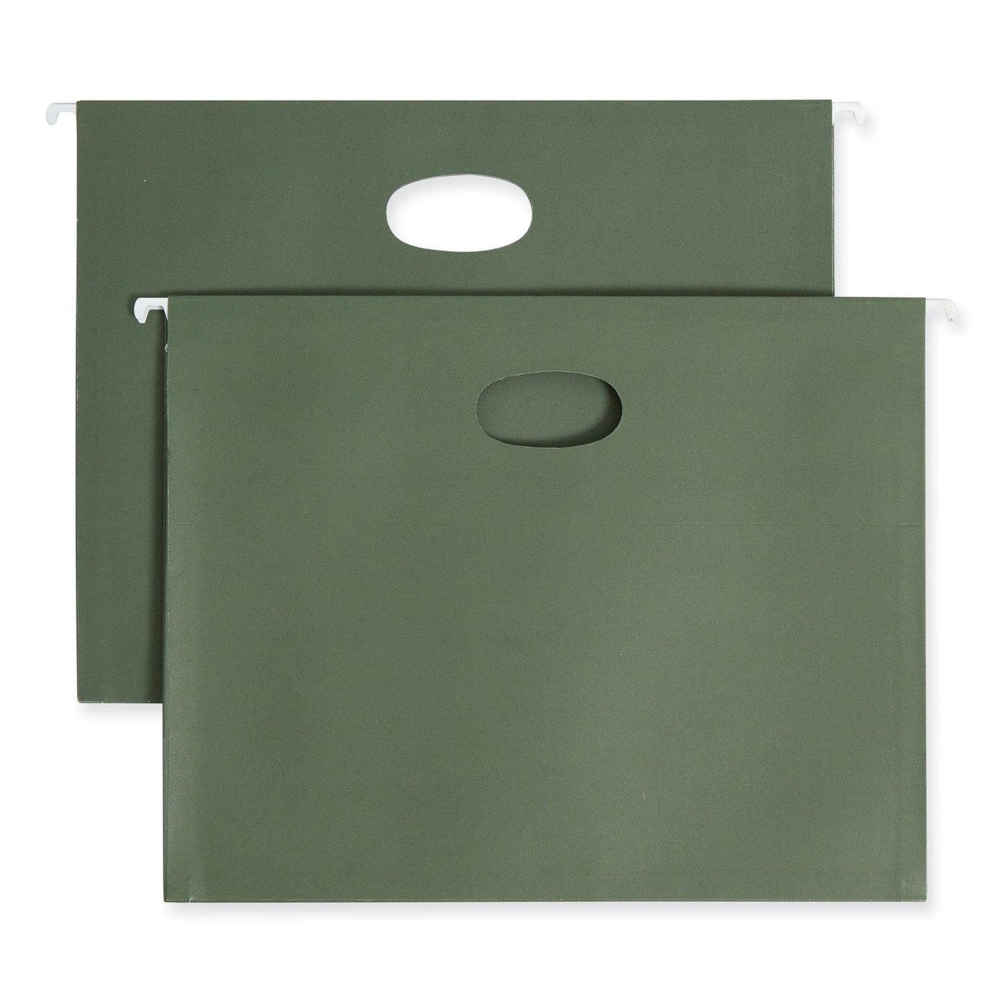 Smead Hanging Pockets with Full-Height Gusset, 1 Section, 3.5" Capacity, Letter Size, Standard Green, 10/Box (64220)