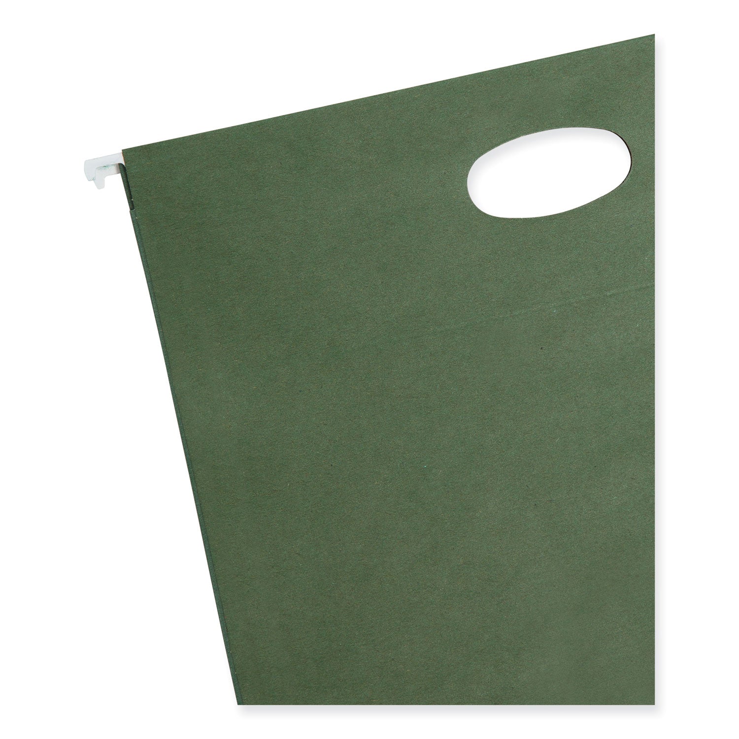 Smead 100% Recycled Hanging Pockets with Full-Height Gusset, 1 Section, 3.5" Capacity, Letter Size, Standard Green, 10/Box (64226)