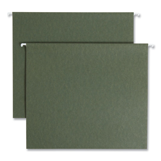 Smead Box Bottom Hanging File Folders, 2" Capacity, Letter Size, Standard Green, 25/Box (64259)