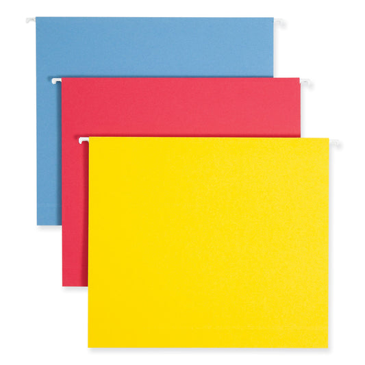 Smead Box Bottom Hanging File Folders, 2" Capacity, Letter Size, 1/5-Cut Tabs, Assorted Colors, 25/Box (64264)