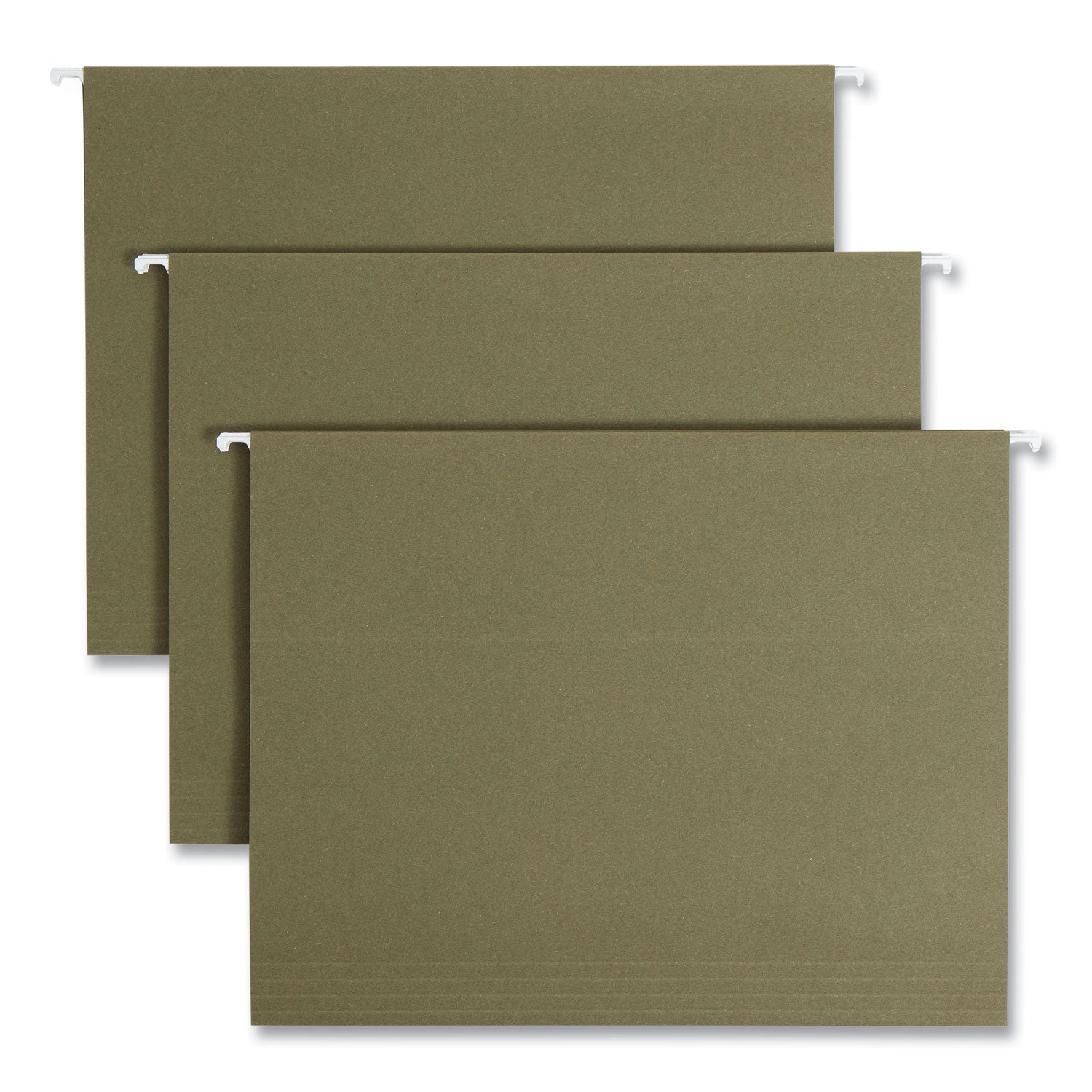 Smead 100% Recycled Hanging File Folders, Letter Size, 1/5-Cut Tabs, Standard Green, 25/Box (65001)