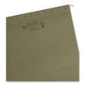 Smead 100% Recycled Hanging File Folders, Letter Size, 1/5-Cut Tabs, Standard Green, 25/Box (65001)