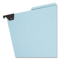 Smead FasTab Hanging Pressboard Classification Folders, 1 Divider, Letter Size, Blue (65105)