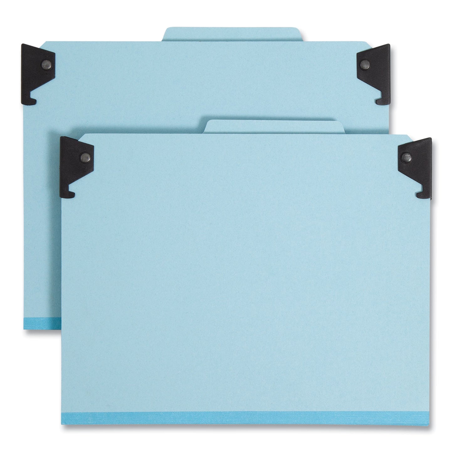 Smead FasTab Hanging Pressboard Classification Folders, 2 Dividers, Letter Size, Blue (65115)