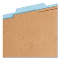 Smead FasTab Hanging Pressboard Classification Folders, 2 Dividers, Letter Size, Blue (65115)