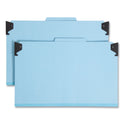 Smead FasTab Hanging Pressboard Classification Folders, 2 Dividers, Legal Size, Blue (65165)