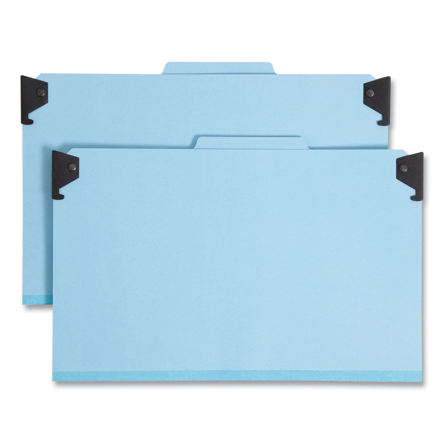 Smead FasTab Hanging Pressboard Classification Folders, 2 Dividers, Legal Size, Blue (65165)