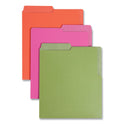 Smead Organized Up Heavyweight Vertical File Folders, 1/2-Cut Tabs, Letter Size, Assorted: Fuchsia/Orange/Peridot Green, 6/Pack (75406)