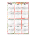 Blueline Yearly Laminated Wall Calendar, Tropical Watercolor Artwork, 36 x 24, White/Sand/Orange Sheets, 12-Month (Jan-Dec): 2025 (C171920)