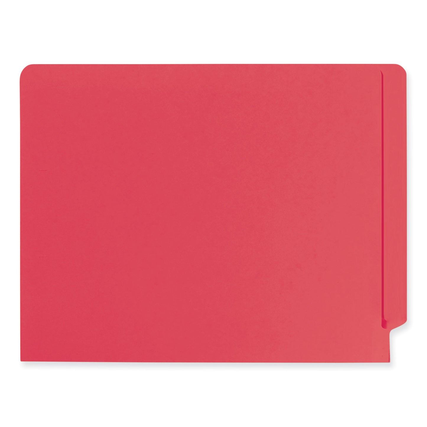 Smead Heavyweight Colored End Tab Fastener Folders, 0.75" Expansion, 2 Fasteners, Letter Size, Red Exterior, 50/Box (25740)