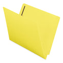 Smead Heavyweight Colored End Tab Fastener Folders, 0.75" Expansion, 2 Fasteners, Letter Size, Yellow Exterior, 50/Box (25940)