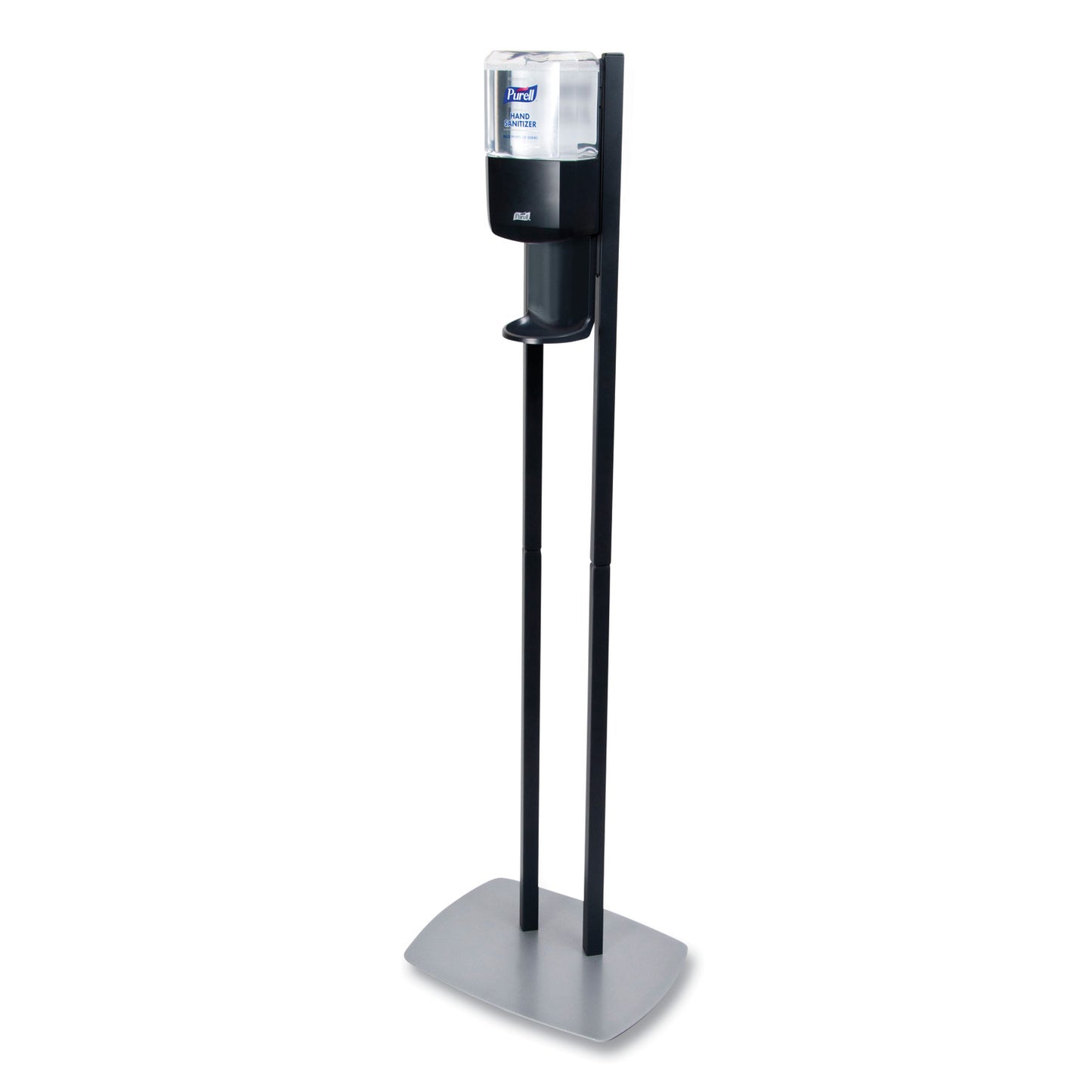 PURELL ES8 Hand Sanitizer Floor Stand with Dispenser, 1,200 mL, 13.5 x 5 x 28.5, Graphite/Silver (7218DS)