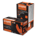 GloveWorks by AMMEX Heavy-Duty Industrial Nitrile Gloves, Powder-Free, 8 mil, Medium, Orange, 100/Box (GWON44100)