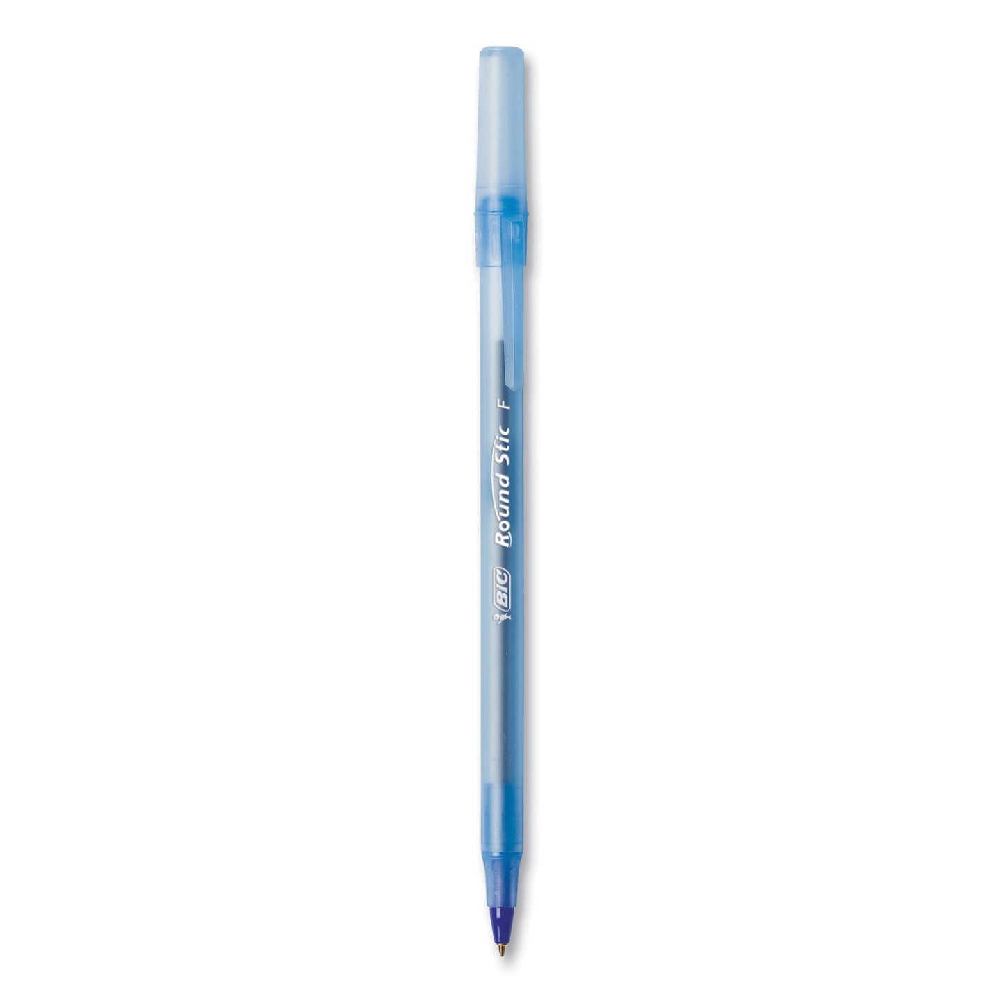 BIC Round Stic Xtra Life Ballpoint Pen, Stick, Medium 1 mm, Blue Ink, Translucent Blue Barrel, 144/Pack (GSM144AZBLU)