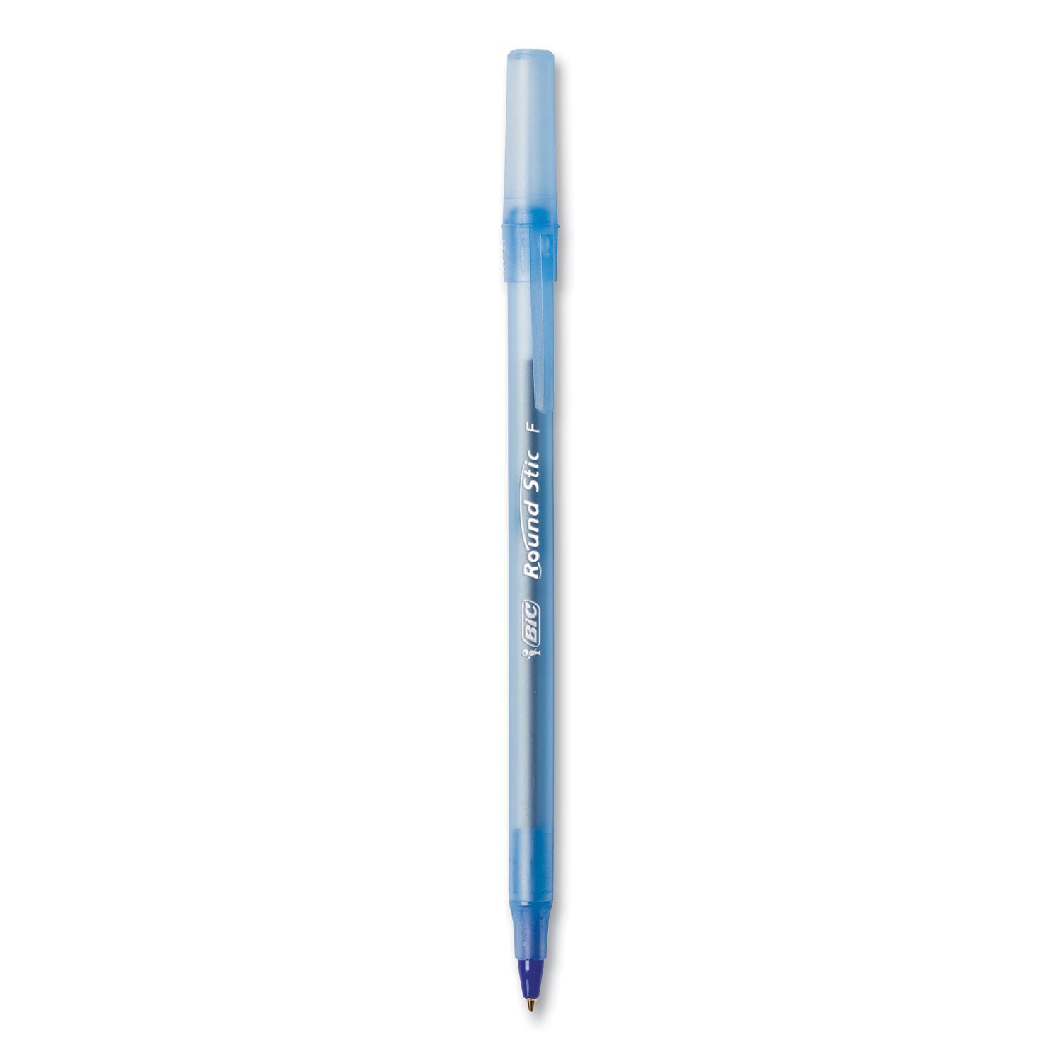 BIC Round Stic Xtra Life Ballpoint Pen, Stick, Medium 1 mm, Blue Ink, Translucent Blue Barrel, 144/Pack (GSM144AZBLU)