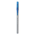 BIC Round Stic Grip Xtra Comfort Ballpoint Pen, Medium 1 mm, Blue Ink, Gray/Blue Barrel, 24/Box, 6 Boxes/Pack (GSMG144EBLU)