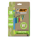 BIC ReVolution Mechanical Pencil, 0.7 mm, HB (#2), Black Lead, Assorted Barrel Colors, 12/Pack (MPE12BLK)