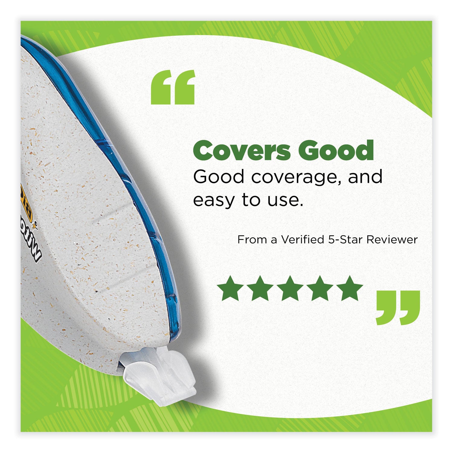 BIC Wite-Out Brand Ecolutions Correction Tape, Non-Refillable, White, 0.2" x 19.8 ft, 10/Pack (WOET10WHI)