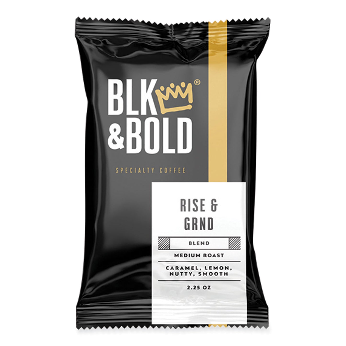 BLK & Bold Rise and GRND Coffee Fraction Packs, 2.25 oz, 42/Carton (OKB90174)