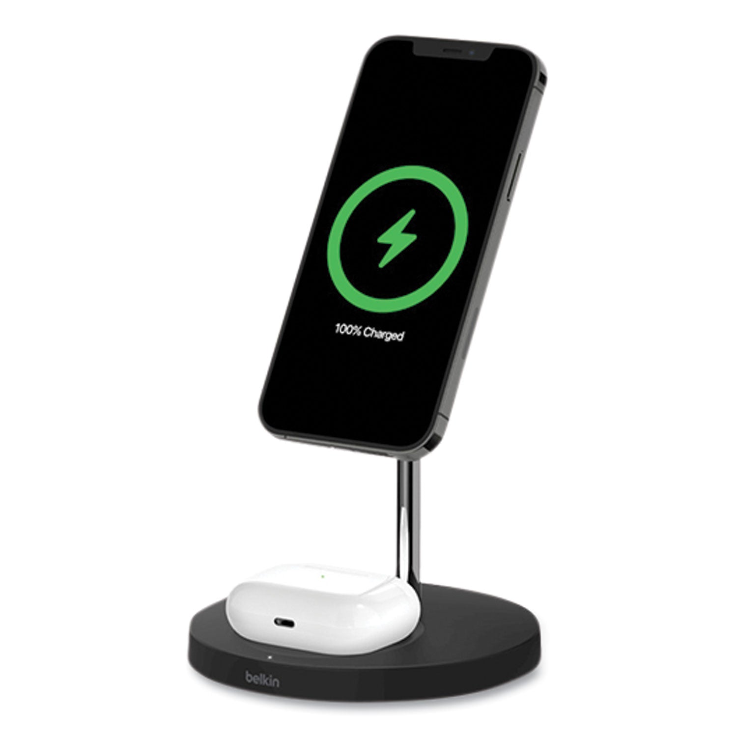 Belkin BOOST CHARGE Pro 2-in-1 Wireless Charger Stand, 15 W, Black (WIZ010TTBK)