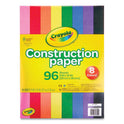 Crayola Construction Paper, 9 x 12, Assorted Colors, 96 Sheets/Pack (993000)