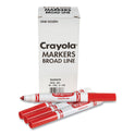 Crayola Bulk Broad Line Marker, Broad Bullet Tip, Red, 12/Box (587700038)