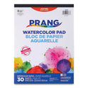 Prang Watercolor Paper Pad, Unruled, White/Multicolor Cover, 30 White 9 x 12 Sheets (P2367)