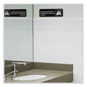 Excello Global Products Indoor/Outdoor Restroom with Braille Text, 6" x 9", Black Face, White Graphics, 3/Pack (HD0049S)