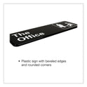 Excello Global Products The Office Indoor/Outdoor Wall Sign, 9" x 3", Black Face, White Graphics, 2/Pack (HD0064S)