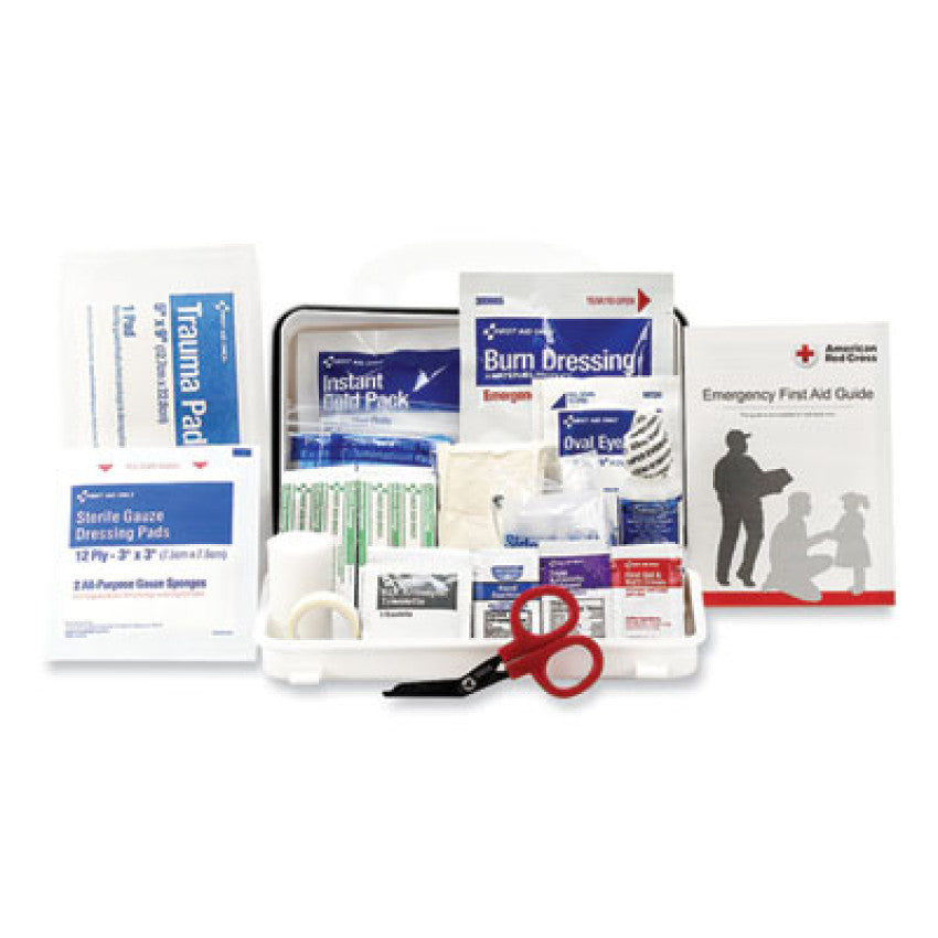 First Aid Only ANSI 2021 First Aid Kit for 10 People, 76 Pieces, Plastic Case (91322)
