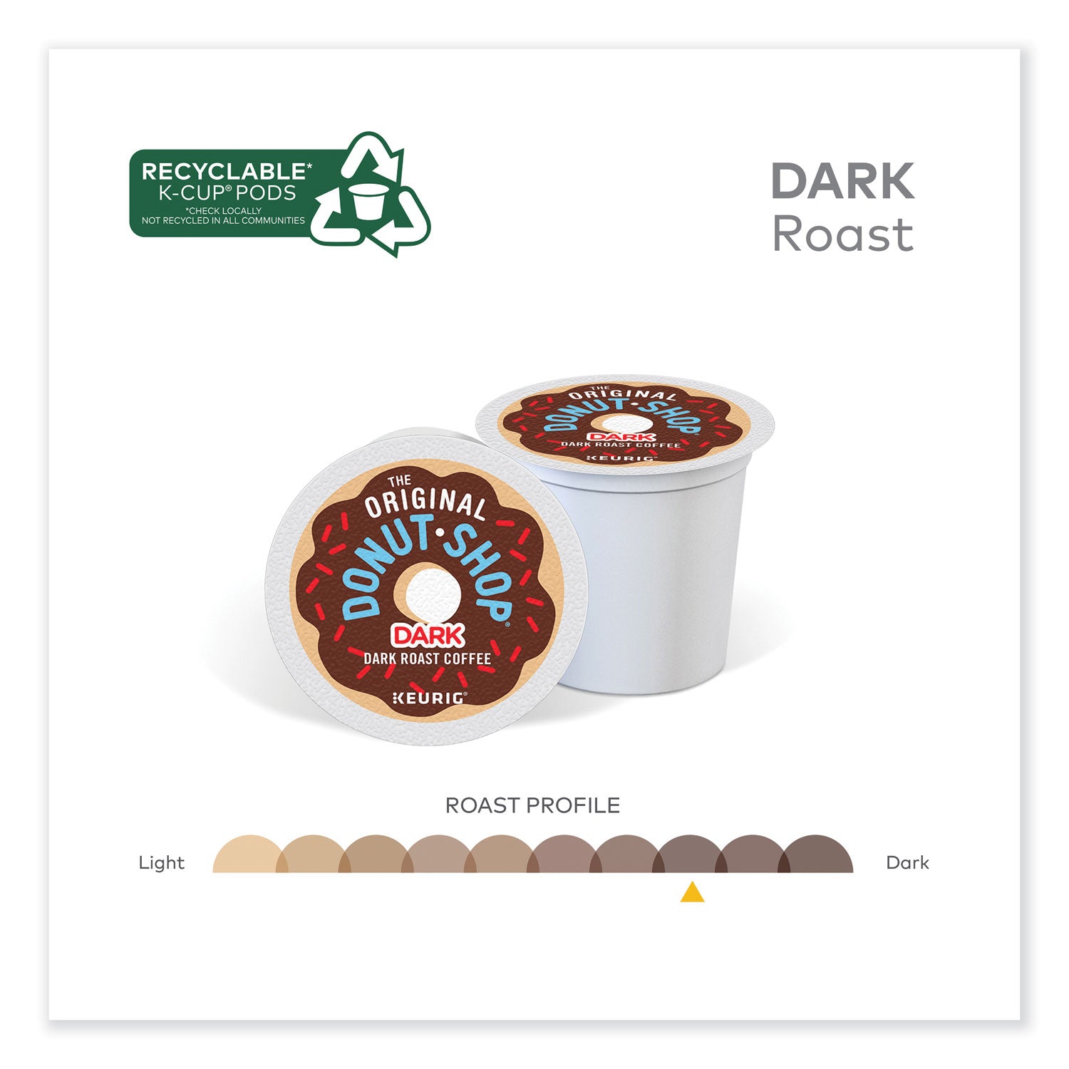 The Original Donut Shop DARK K-Cups, Regular Extra Bold, 48/Box (5000355634)