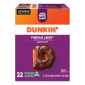 Dunkin Donuts K-Cup Pods, Turtle Love Coffee, 22/Box (5000367615)