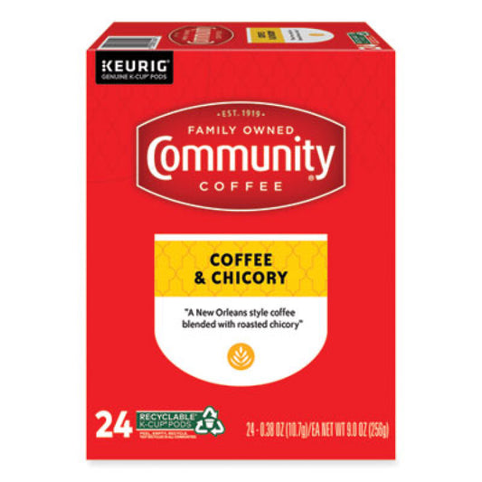 Community Coffee Coffee and Chicory K-Cup, 24/Box (5000374326)