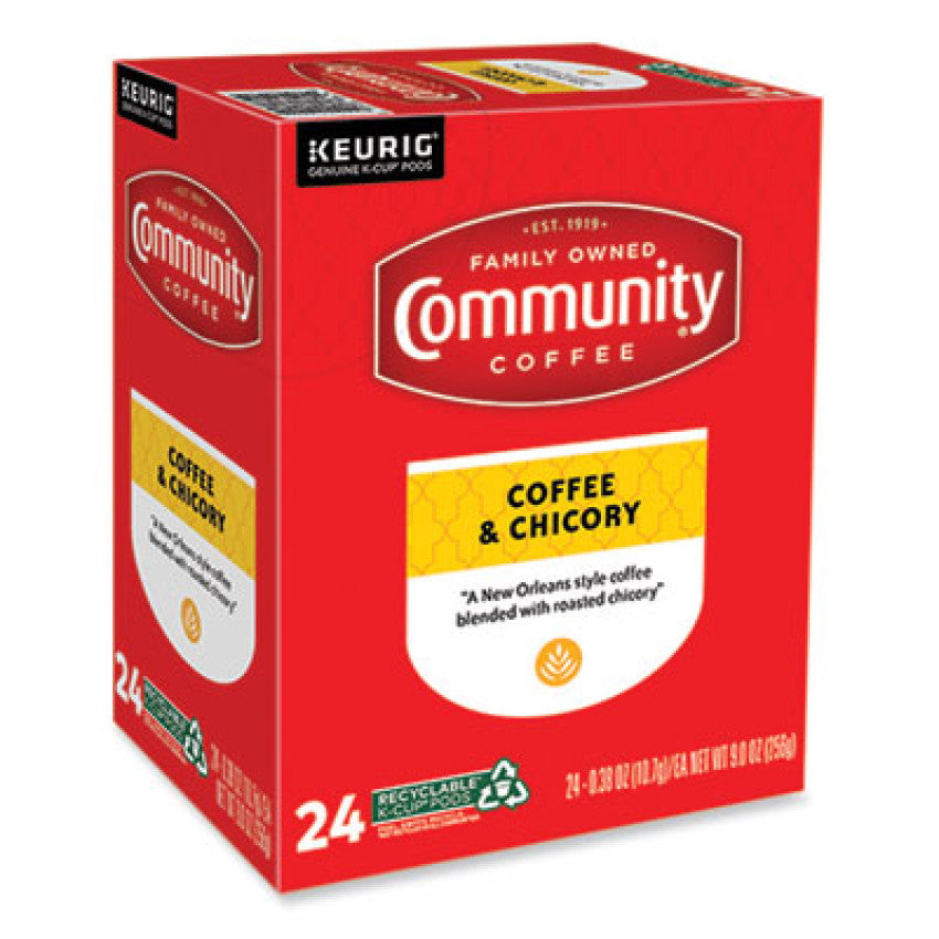 Community Coffee Coffee and Chicory K-Cup, 24/Box (5000374326)