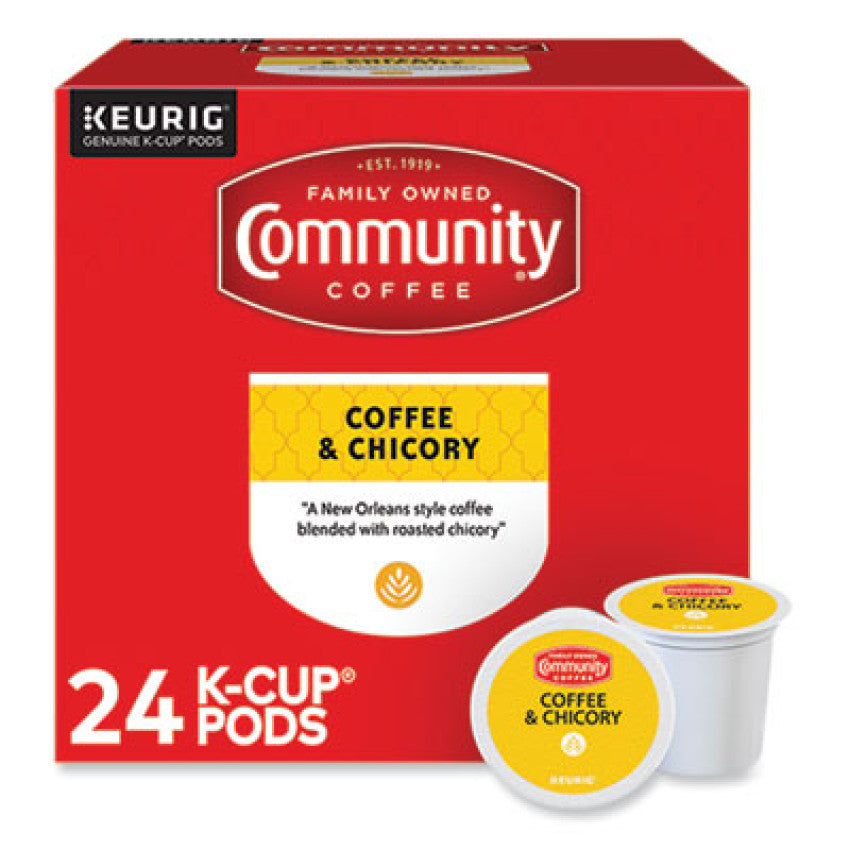 Community Coffee Coffee and Chicory K-Cup, 24/Box (5000374326)