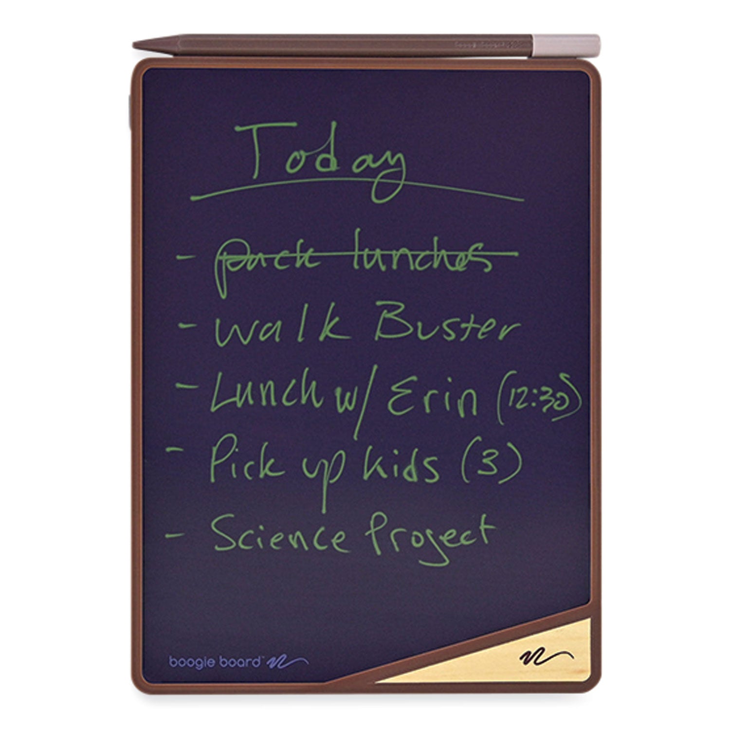 Boogie Board VersaBoard Reusable Writing Tablet, 8.5" LCD Touchscreen, 5.5" x 7.25", Hickory Red/Black (0460001)