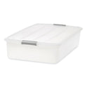 Iris 50 Qt. Latch Lid Underbed Storage Box, 17.75" x 32.5" x 6.5", Clear (100118)