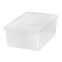 Iris 13.5 Qt. Lift-Off Lid Storage Tote, 10.6" x 16.1" x 5.9", Clear/Gray (100119)