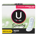 U by Kotex Security Regular Maxi Pads, Unscented, 48/Pack (47240)