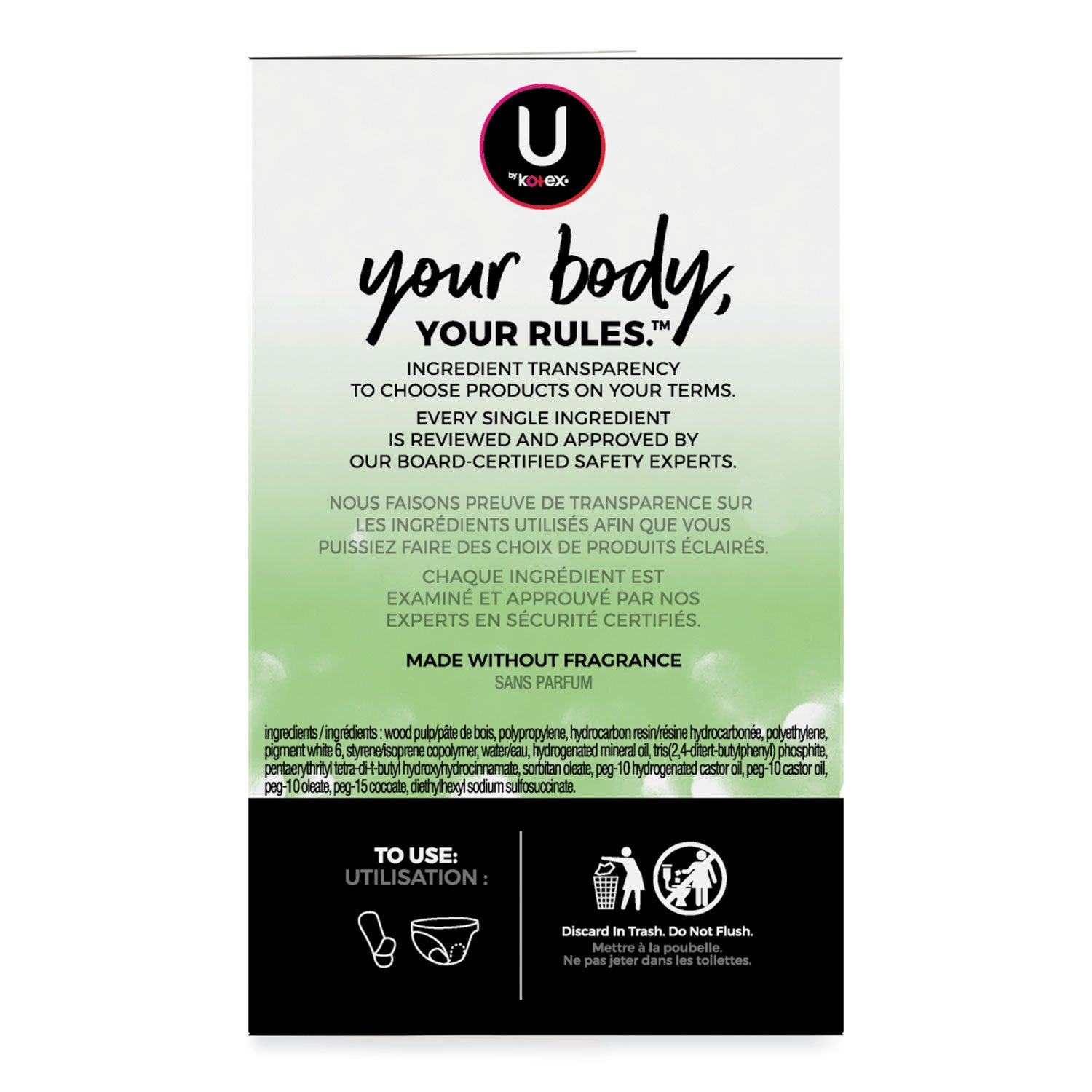 U by Kotex Security Lightdays Liners, Unscented, 129/Pack (49060)