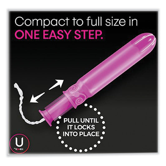 U by Kotex Click Compact Tampons, Regular, 32/Pack (51584)