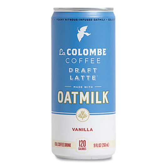 La Colombe Cold Brew Draft Latte, Vanilla, 9 oz Can, 12/Carton (02584)