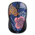 Logitech M317 Design Collection Limited Edition Wireless Ambidextrous Optical Mouse, 2.4 GHz Frequency/33 ft Range, Forest Floral (910006552)