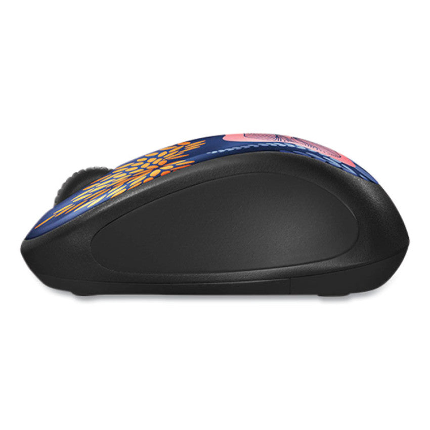 Logitech M317 Design Collection Limited Edition Wireless Ambidextrous Optical Mouse, 2.4 GHz Frequency/33 ft Range, Forest Floral (910006552)