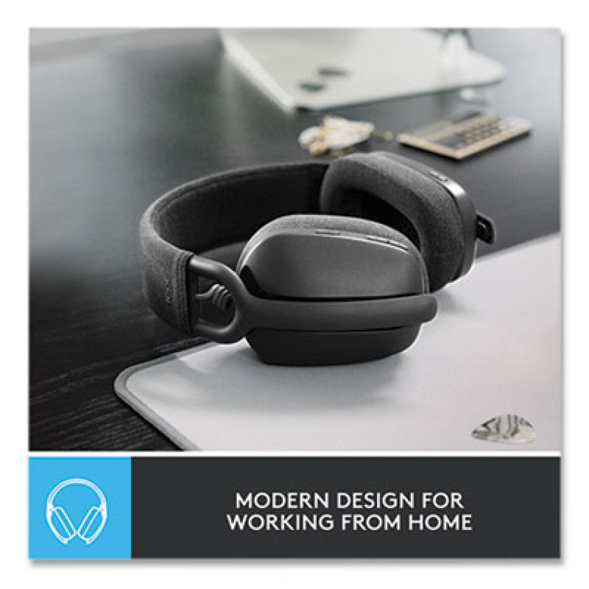 Logitech Zone Vibe 100 Wireless Noise Canceling Over-Ear Headphones, Graphite (981001256)