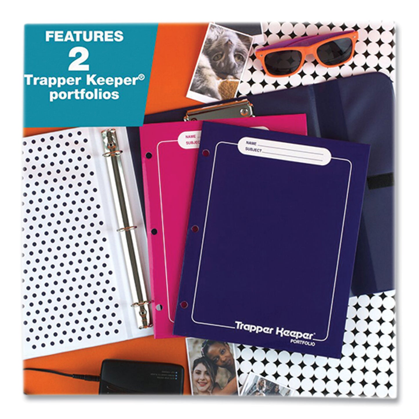 Mead Trapper Keeper 3-Ring Pocket Binder, 1" Capacity, 11.25 x 12.19, Animal (260038CP1ECM)