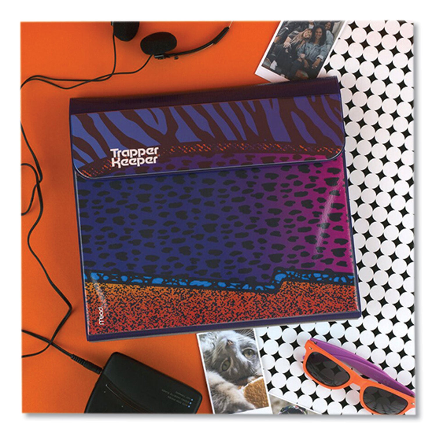 Mead Trapper Keeper 3-Ring Pocket Binder, 1" Capacity, 11.25 x 12.19, Animal (260038CP1ECM)